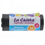 Мешки для мусора La Chista черные прочные 30 л/30 шт.,7 мкм