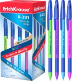Ручка шарик. EK R-301 NEON, 0,7мм, грип, синий